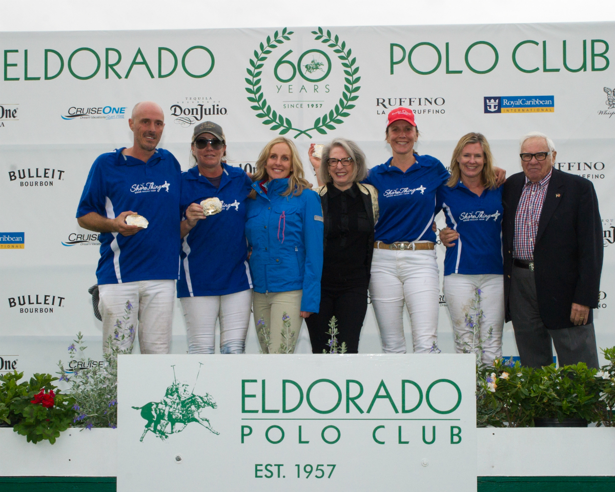 Second place team Shore thing: Rodrigo Salinas, Abby Riggs, Malia McCoy and Lamar Rutherford.