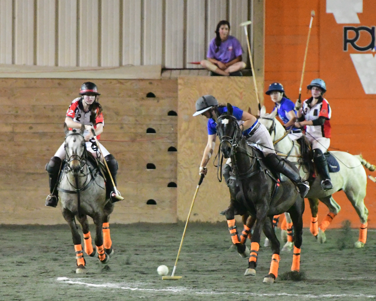 Central Coast Polo Club/Santa Barbara's Petra Teixeira on the ball.