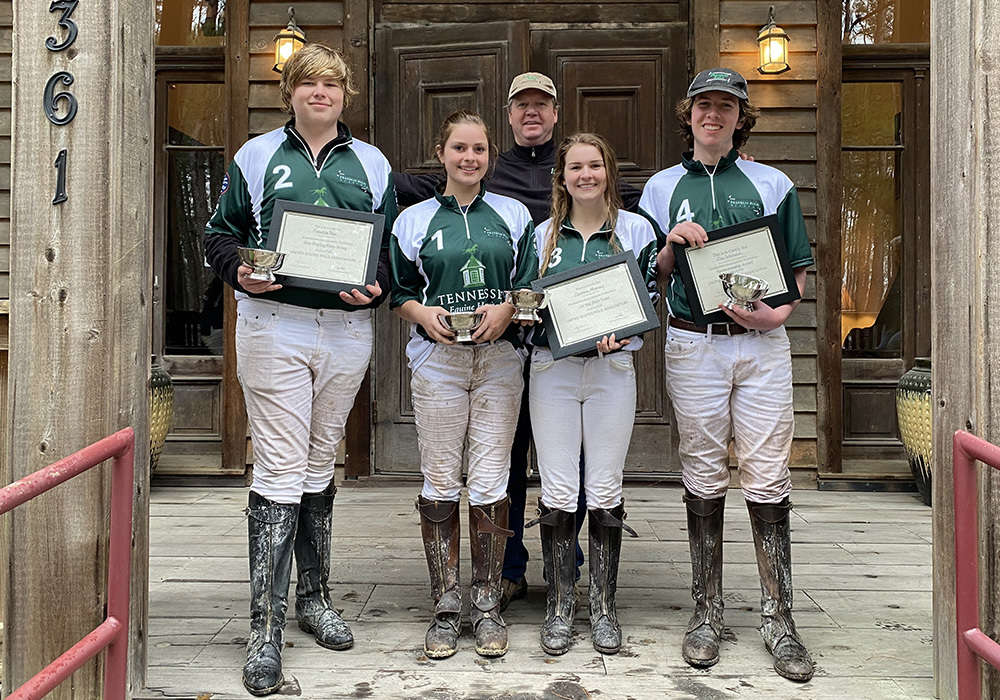 Southeastern Interscholastic Open Preliminary II Champions: Franklin - Jacob Wallace, Allyssa Morgan, Caroline Mooney and Jacob Wallace with Coach James Armstrong.