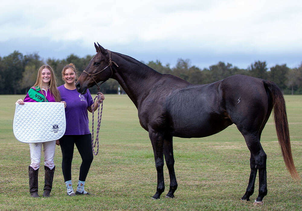 Amateur Best Playing Pony, Blade. Played and owned by Lily Lequerica, pictured with Emiline Sylvestre.