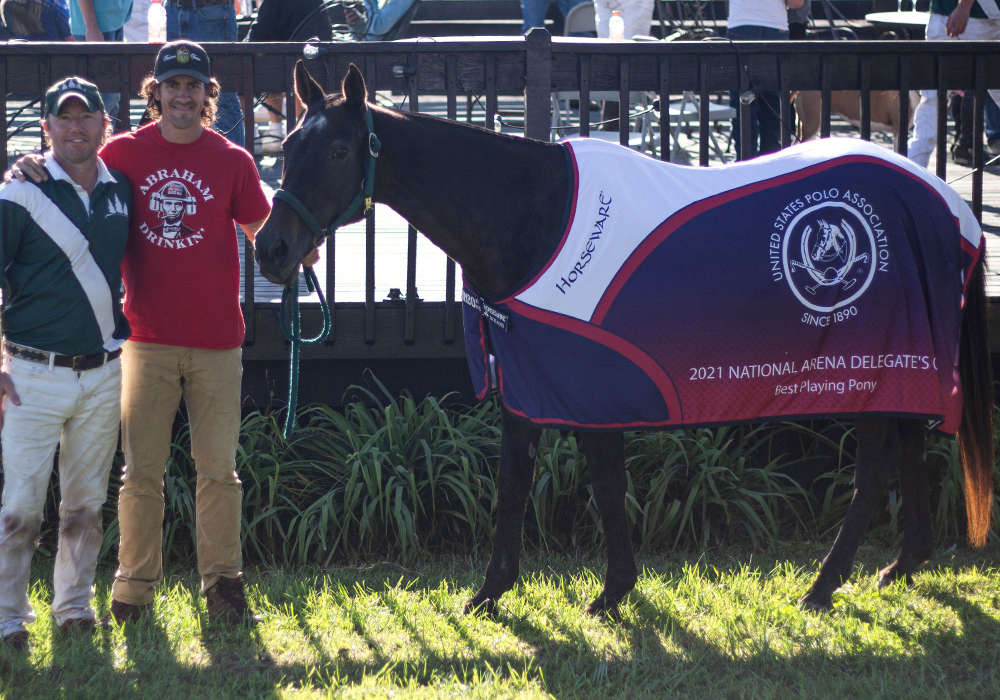 Best Playing Pony was awarded to Chiquita, played and owned by Will Bolland. Pictured with Emilio Berenguer. ©Lindsay Dolan