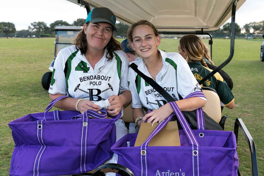 Bendabout's Gillian Johnston and Hope Arellano all smiles after their win.