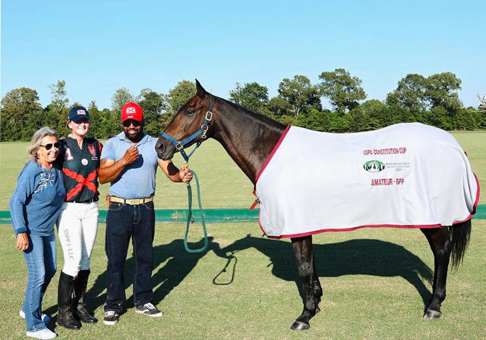 Amateur Best Playing Pony was awarded to Jada, played and owned by Ariana Gravinese, pictured with Michelle Raab and Luis Carrion.