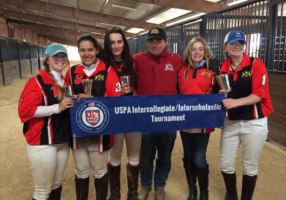 (L to R) Carter Nix, Joanie Jackson, Cara Kennedy, Coach Mark Prinsloo, Danny Price, and Abby Benton.