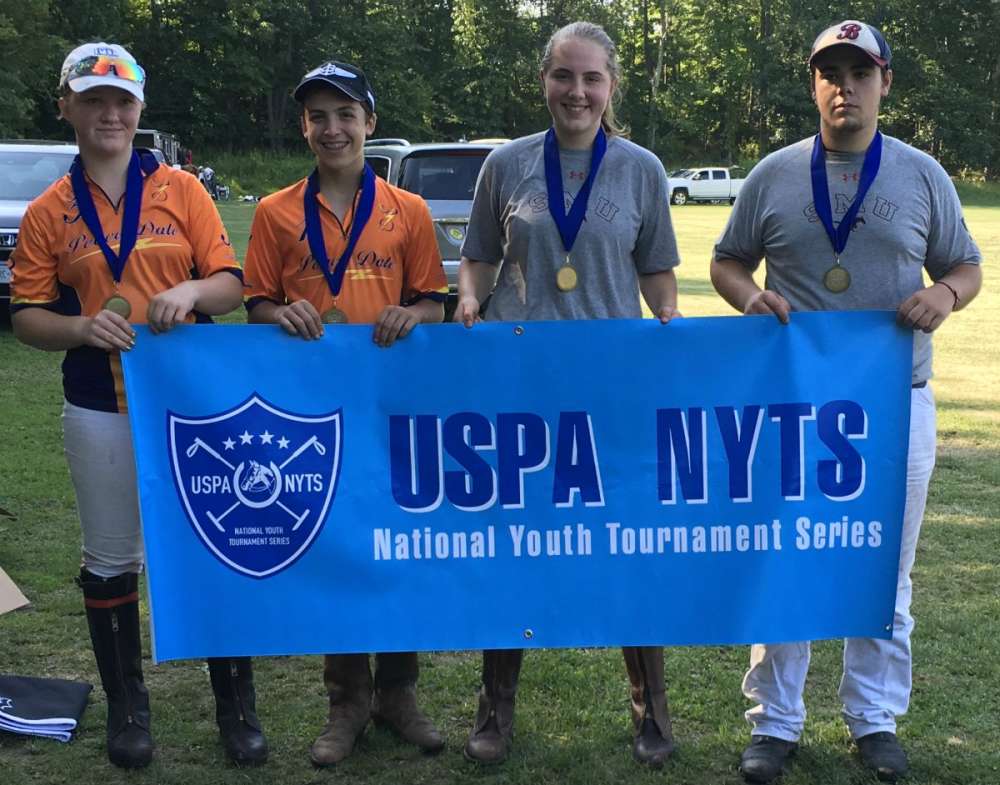Gardnertown Polo Club NYTS Qualifier Tournament 2 All-Stars: (L to R) Lael Cashen, Nick Divalentino, Fiona Sills, Ben Bruce.