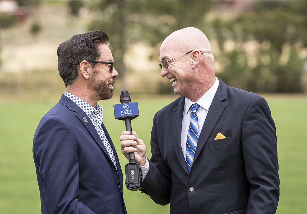 Schwetz interviewing USPA CEO Bob Puetz.