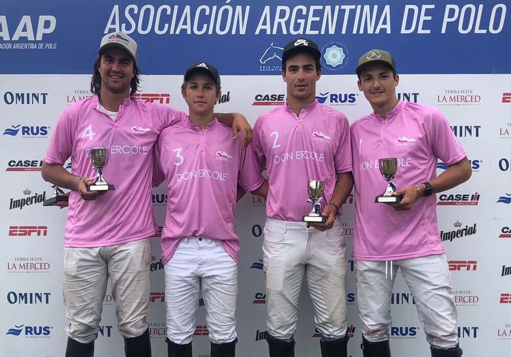 Mackenzie Weisz won both the Metro Bajo and Metro Mediano in the spring season. Pictured with Santino Magrini, Kristos Magrini and Pierandrea Mueller. ©Matias Callejo-Argentine Polo Association