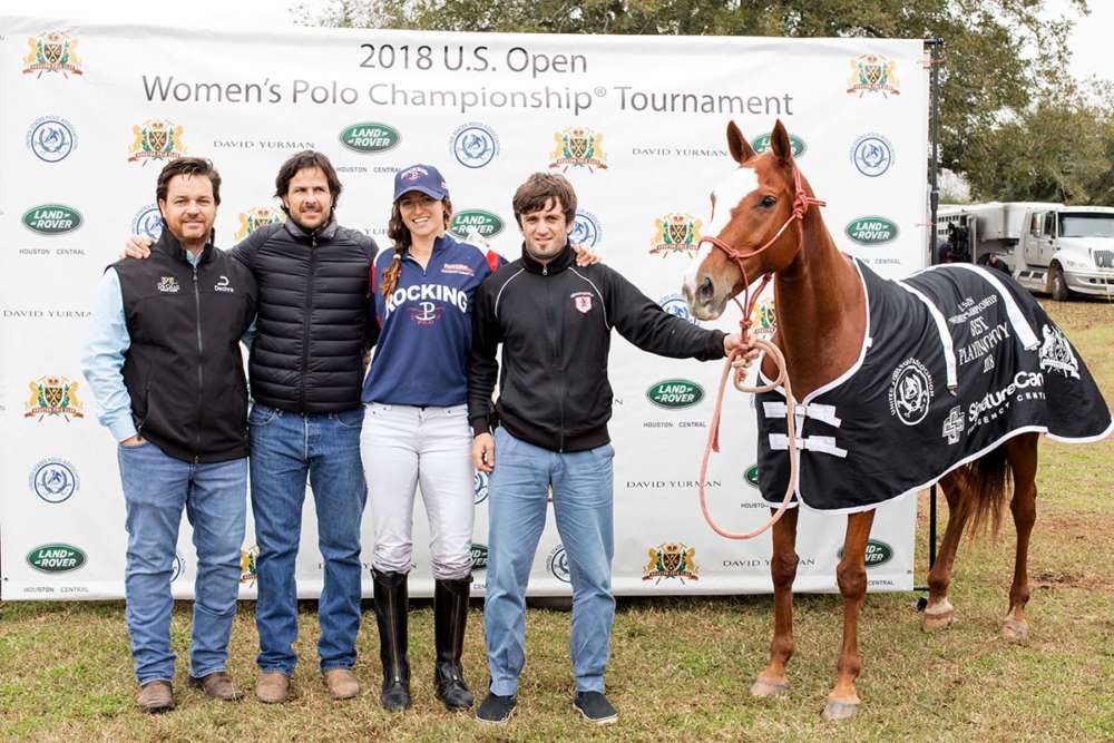 Best Playing Pony Professional was presented to Maxima, pictured here with Dr. DeCillo of DeCillo Equine Clinic, Marcos Villanueva, Hazel Jackson and Marcos Caldos.