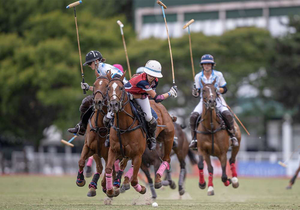 Arellano competing for USA in the inaugural Women's Copa de las Naciones, at Palmero in Argentina. ©Matias Callejo