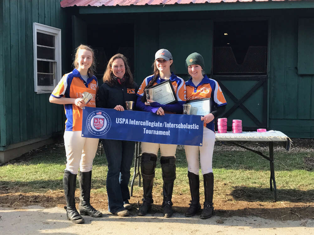 Katie Goldstein, Coach Christie Reed, Kellie Booth, Lauren Rapp