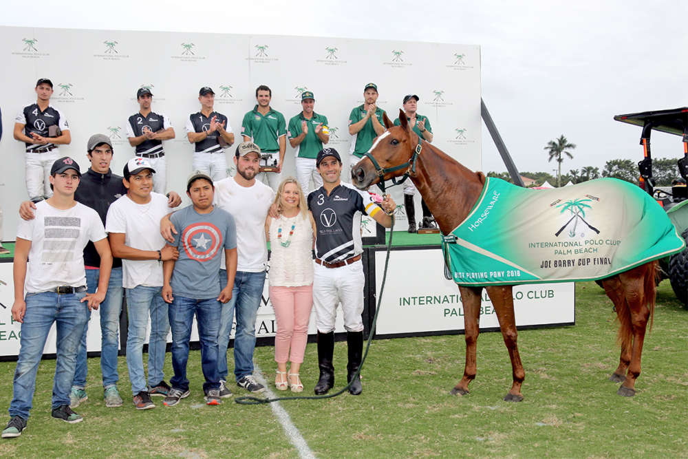 Best Playing Pony Lavinia Castellana owned and played by Hilario Ulloa, award presented by Tarrah Marks Zedower, Sales Manager for Four Seasons Resort Palm Beach.