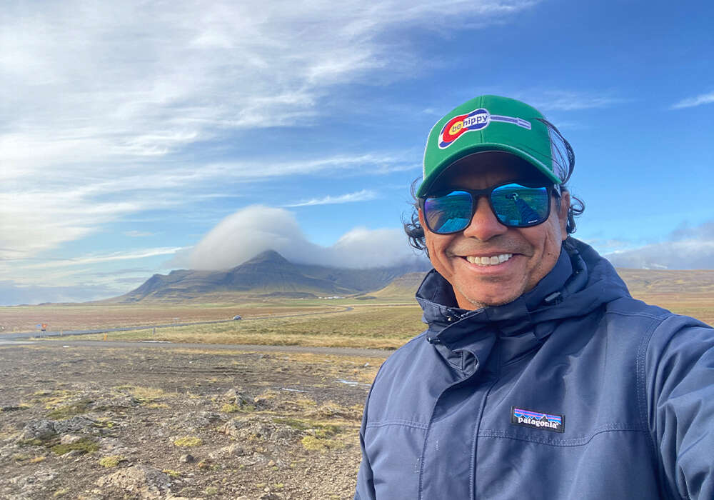 Jorge Vasquez exploring Iceland in October 2021.