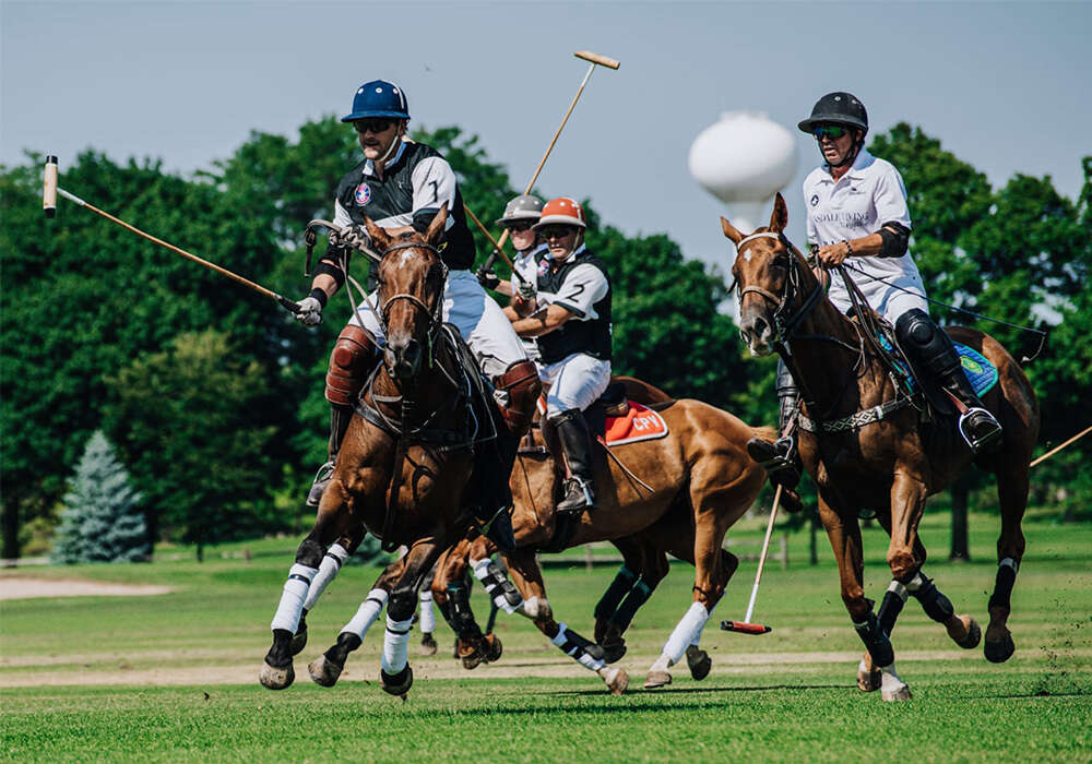 Having been around horses his entire life, Aschebrook started playing polo almost 10 years ago in 2012 when his wife gifted him lessons.