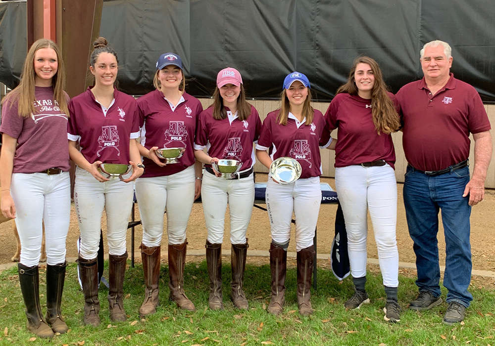 Central Intercollegiate Women’s Regional Champions: Texas A&M University (L to R) Whitney Walker, Ally Vaughn, Courtney Price, Madison Lange, Hannah Reynolds, Ashley Dillard, Coach Mike McCleary