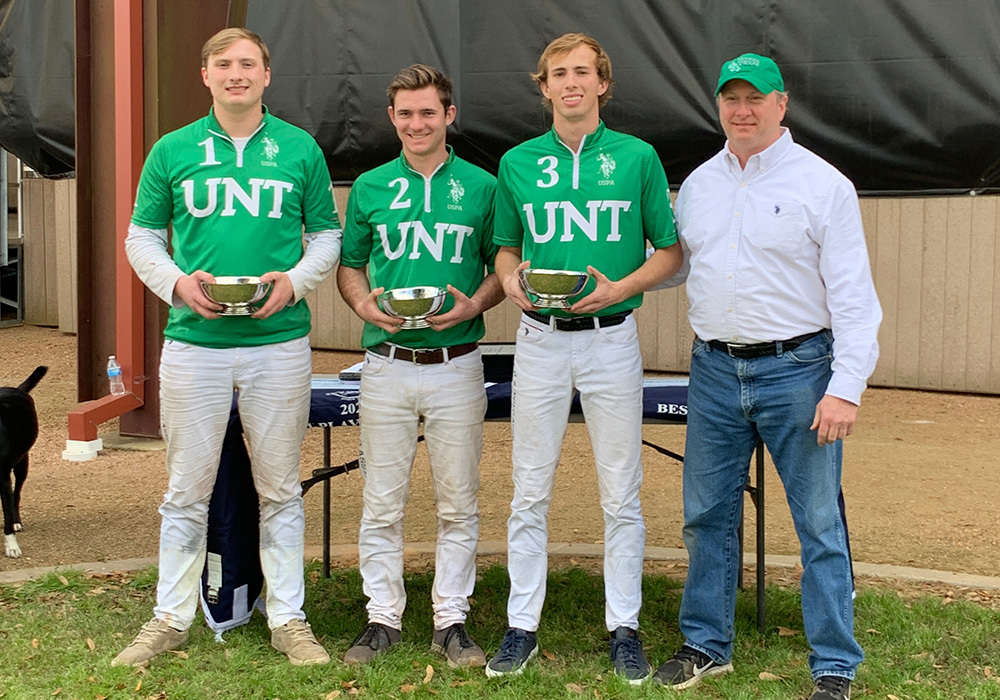 Central Intercollegiate Men’s Regional Champions: University of North Texas  Vance Miller, Andrew Scott, Vaughn Miller Jr. and Coach Vaughn Miller.