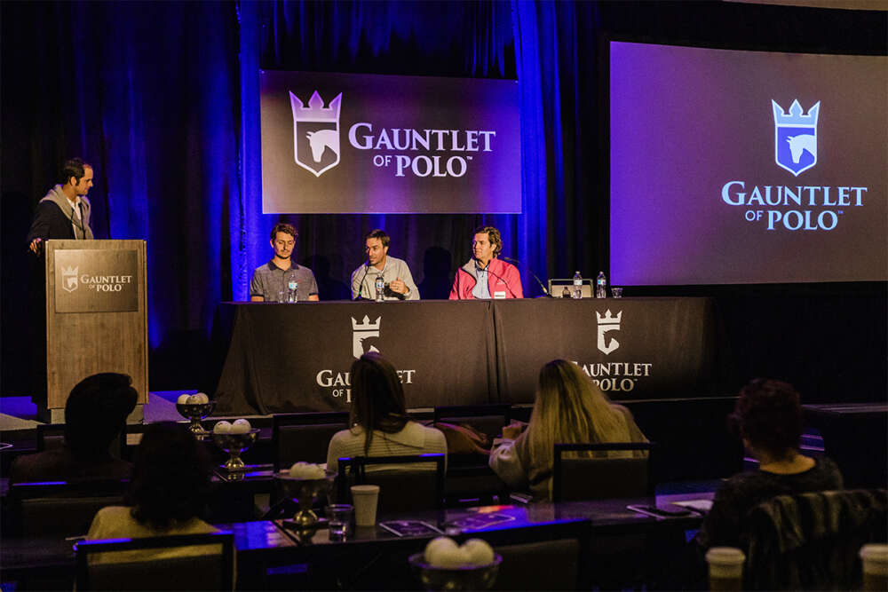 Player panel (L to R) Carlucho Arellano, Jared Zenni, Tincho Merlos, Luis Escobar. 