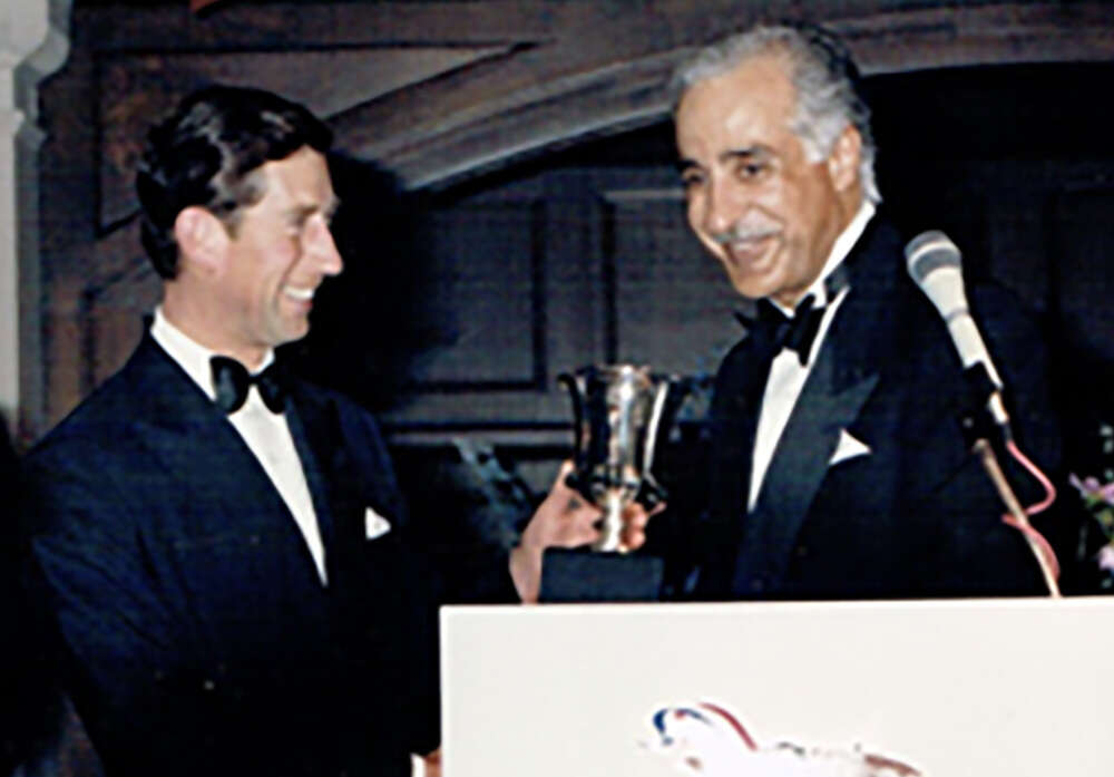 Receiving award