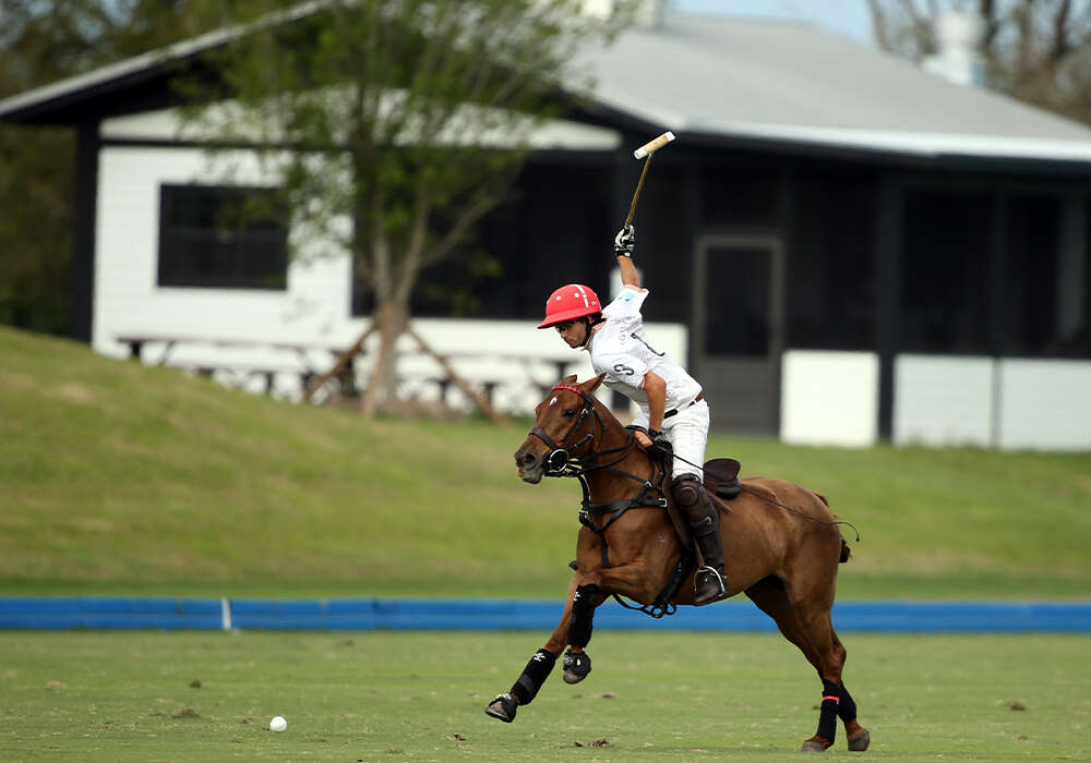 SD Farm's Santiago Torres competing in the 2021 Butler Handicap® at Port Mayaca Polo Club. ©David Lominska
