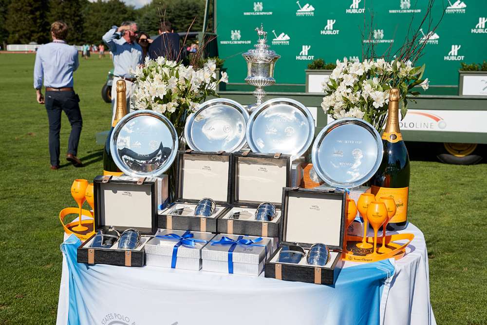 The Silver Cup® trophy table at Greenwich Polo Club.