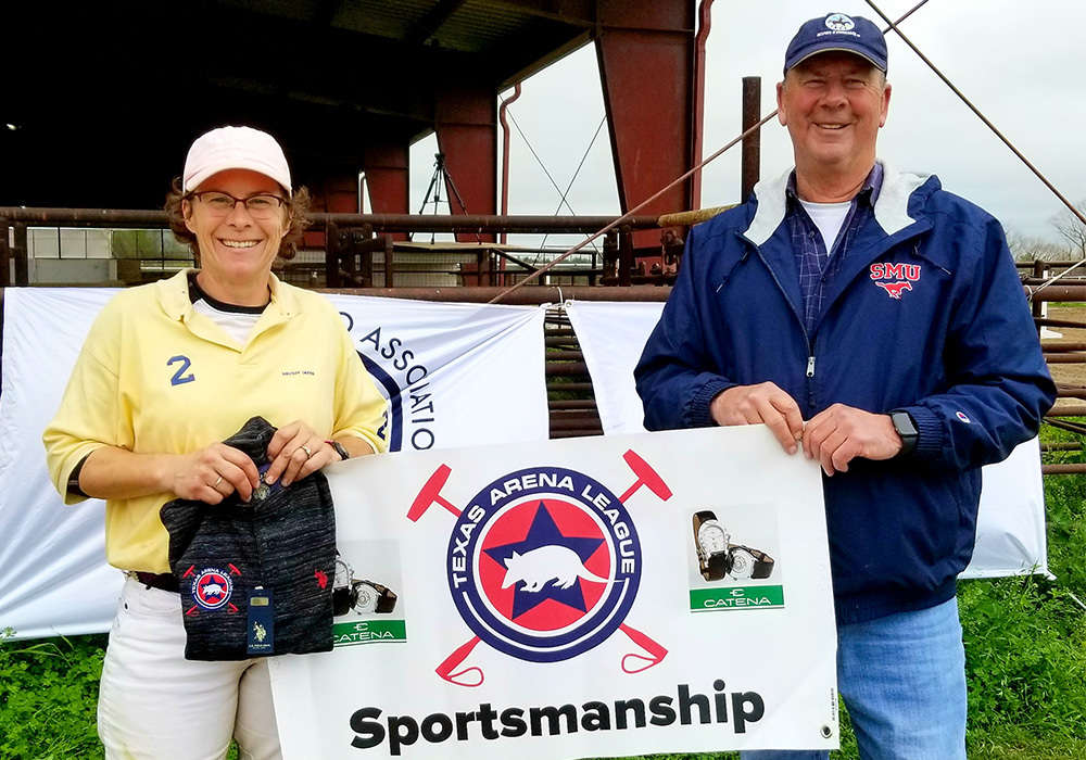 Sportsmanship and #FanFavorite winner Wendy Stover with Tom Goodspeed