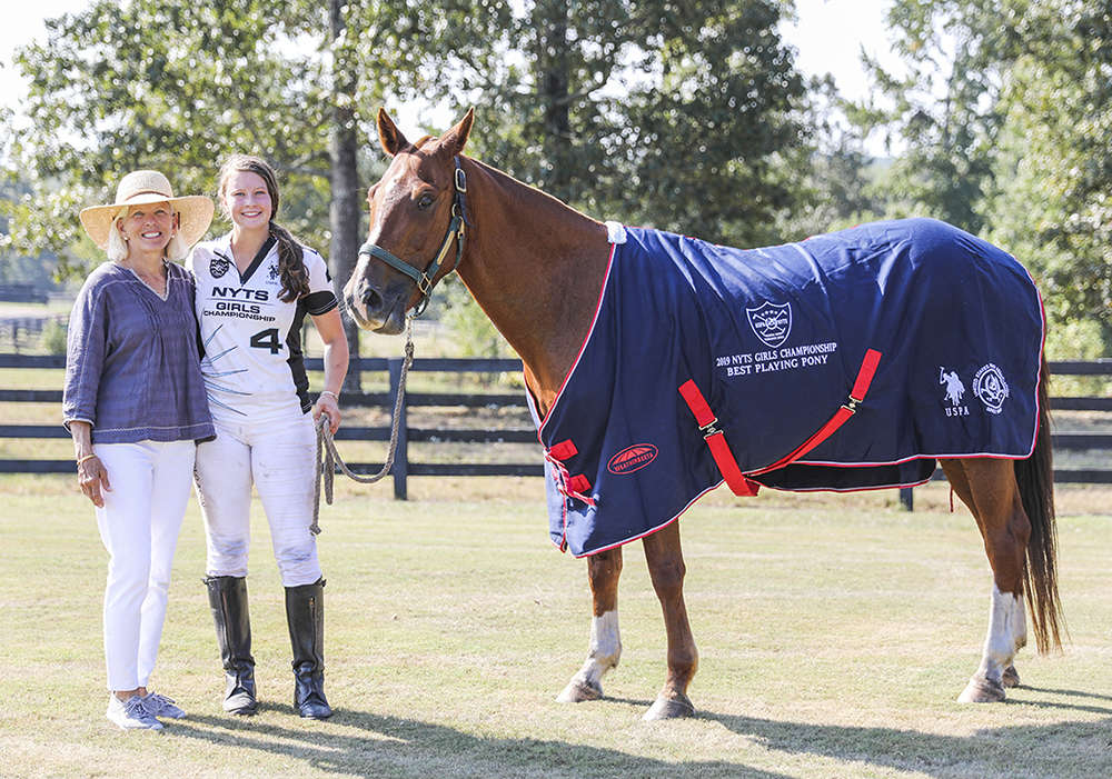 2019 NYTS Girls Championship BPP - Sydney - played and owned by Sophie Grant presented by Governor at Large, NYTS and Junior Polo Committee Chairman Chrys Beal ©United States Polo Association