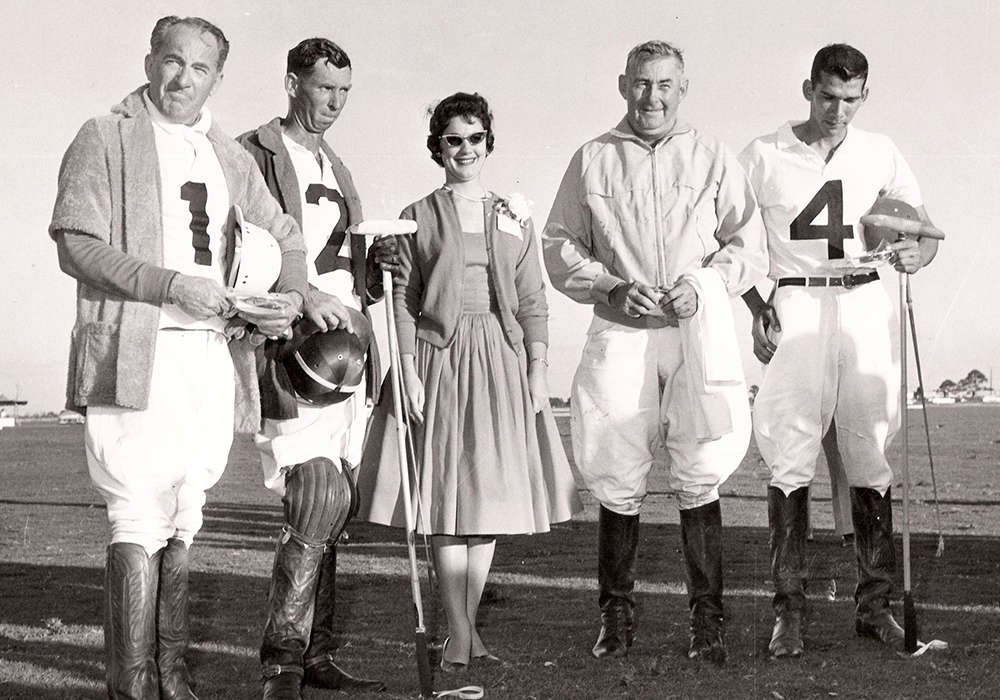 Bert Beveridge, #1 left, with #2 Ray Harrington, George Oliver and #4 Bennie Gutierrez Photo: Museum of Polo Archive