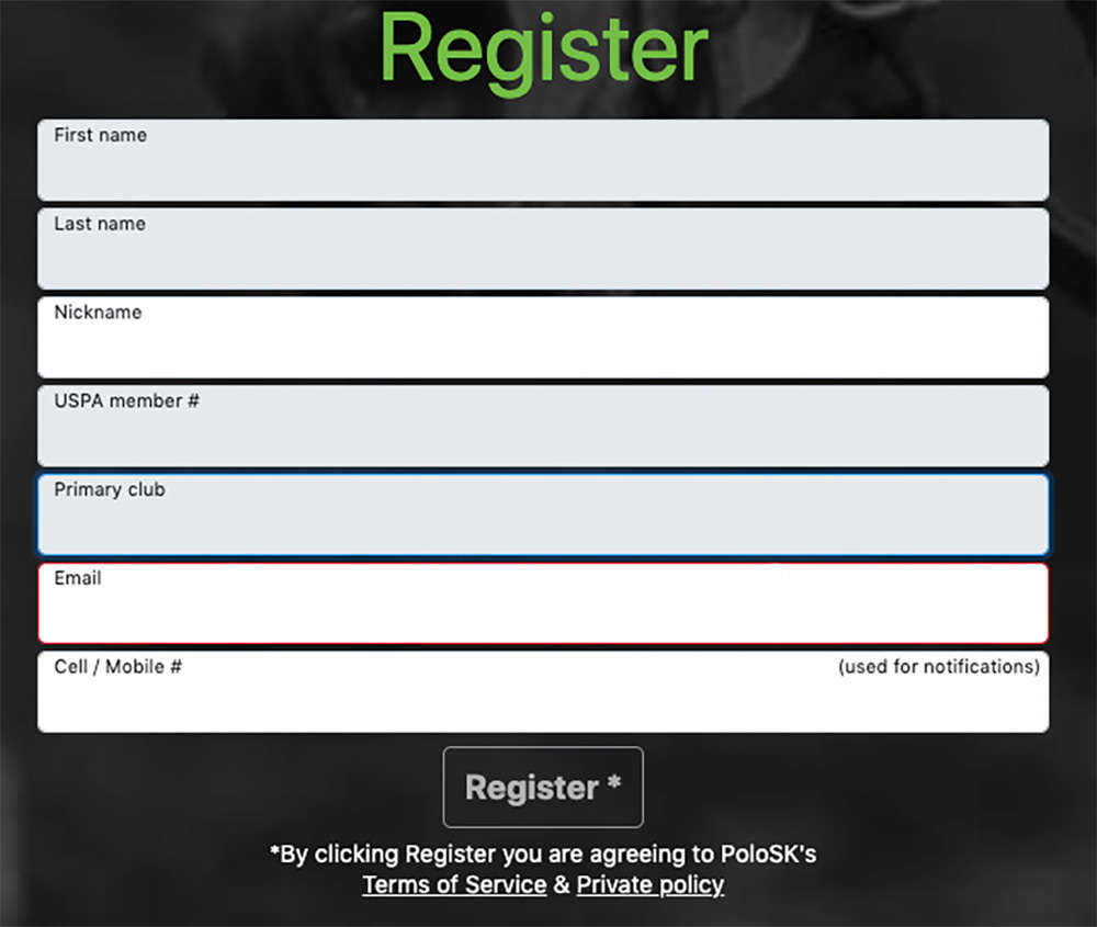 register page