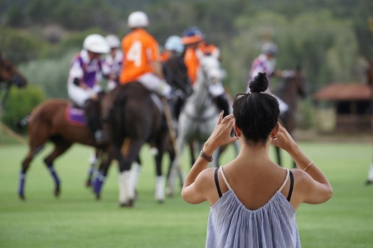 Fans enjoyed getting up close and personal with the polo action.