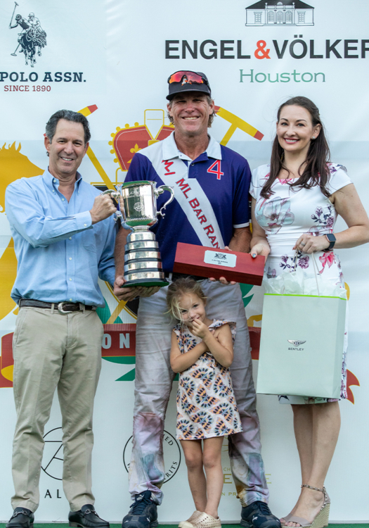 Most Valuable Player, Joe Wayne Barry. Presented by Kitch Taub and Sarah Wilbur from Bentley of Houston.