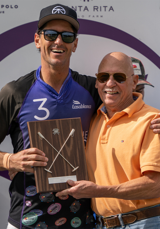 Most Valuable Player Nic Roldan, presented by George Dupont, Executive Director of the Museum of Polo & Hall of Fame.