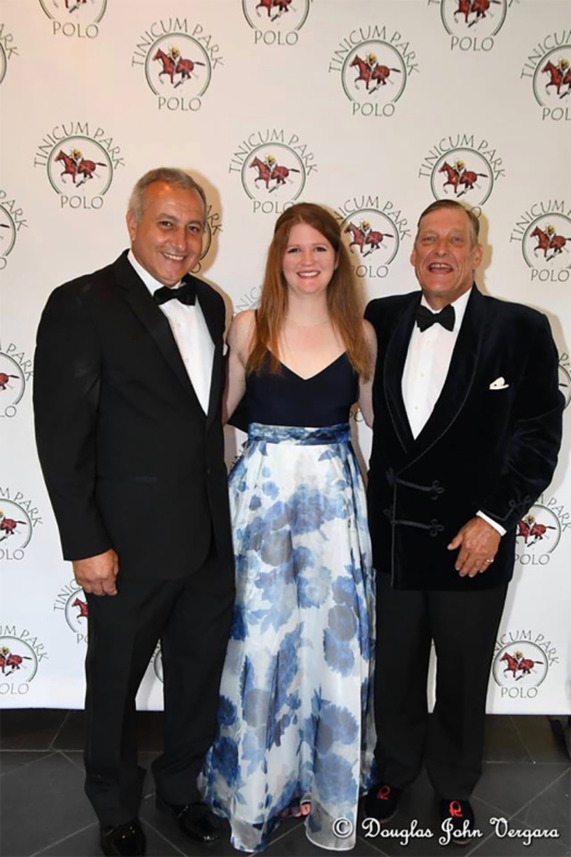 Former club president Christoph Gerberding, USPA Polo Development LLC's Player Performance and Education Manager Jess Downey and Club Manager Hesham El-Gharby.