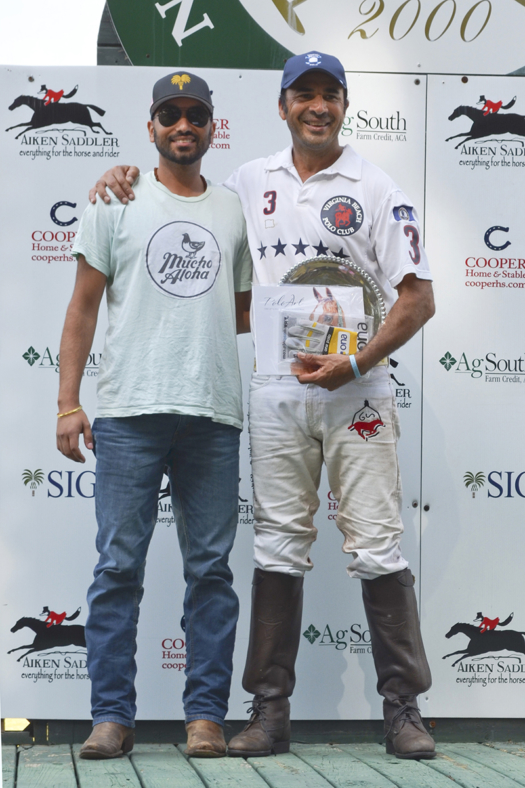 Most Valuable Player: Ruben Coscia pictured with Mandeep Singh. 