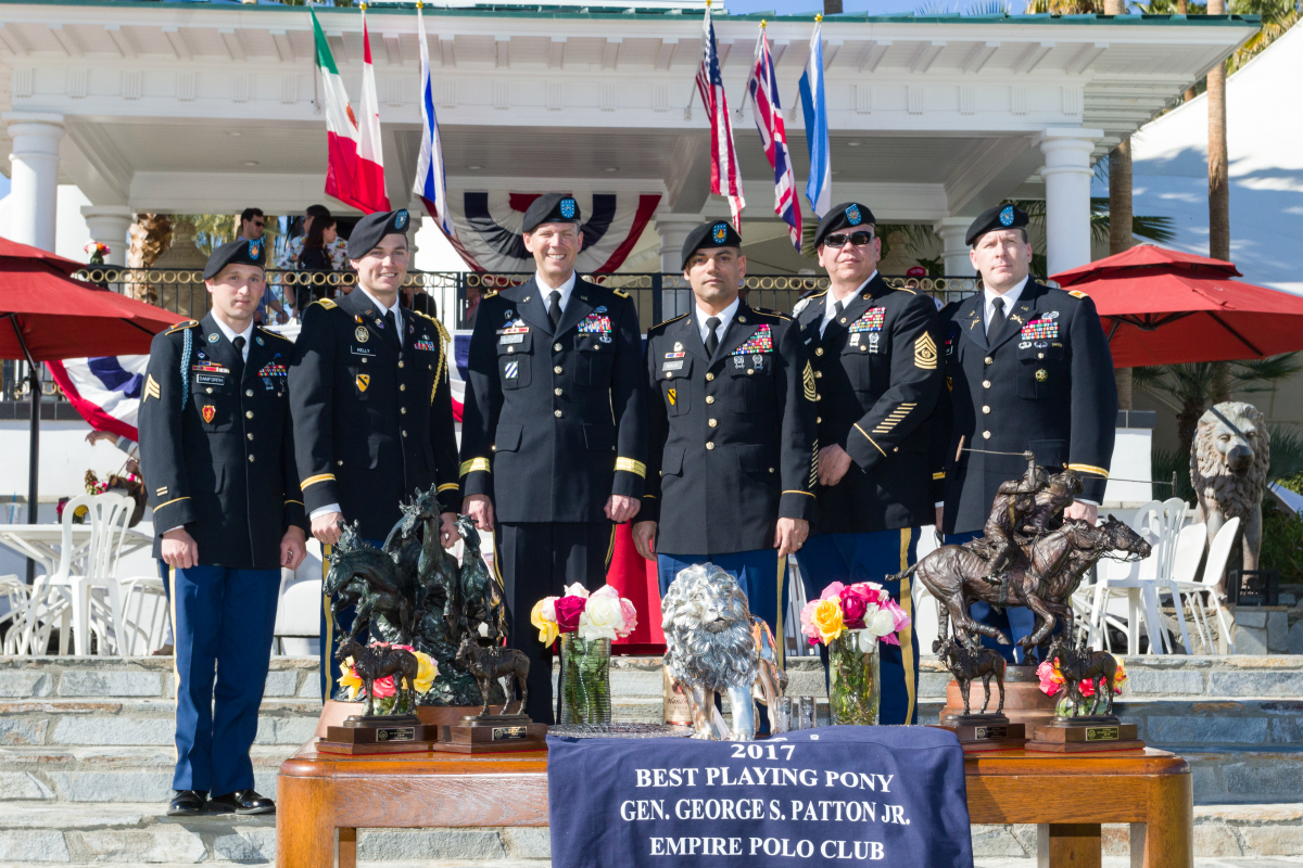 Army members at the General George S. Patton Jr. field dedication. Photo Courtesy of Jim Bremner.