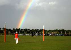 Rainbow over International Polo Club Palm Beach (Wellington, Florida) Field 5. ©David Lominska